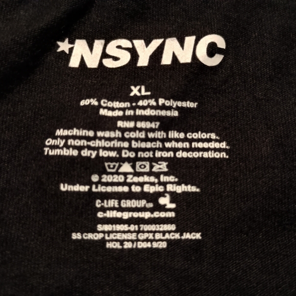 NSYNC T-SHIRT / CROP TOP - XL // Music Pop Band Graphic Tee Shirt - Picture 8 of 8